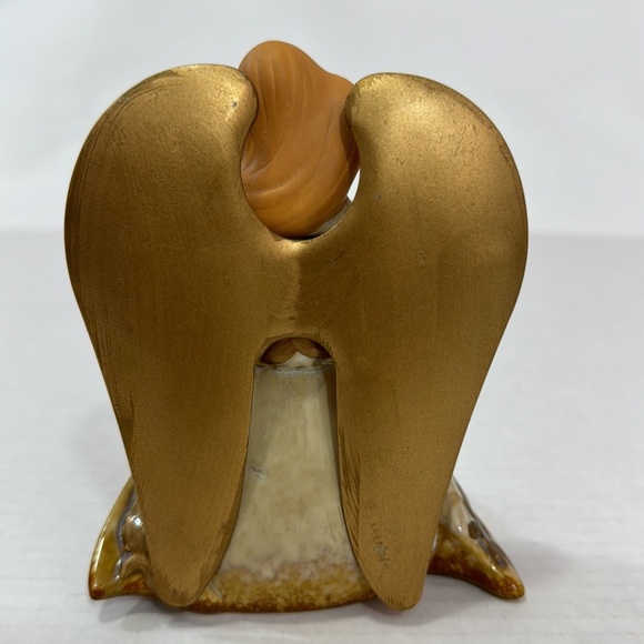 Yankee Candle Porcelain Pottery Angel Metal Wings & Dove TeaLight Candle Holder - Picture 3 of 10